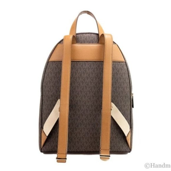 NEW Michael Kors Sally Medium Brown Signature PVC 2-in-1 Tablet Case Backpack main image 7